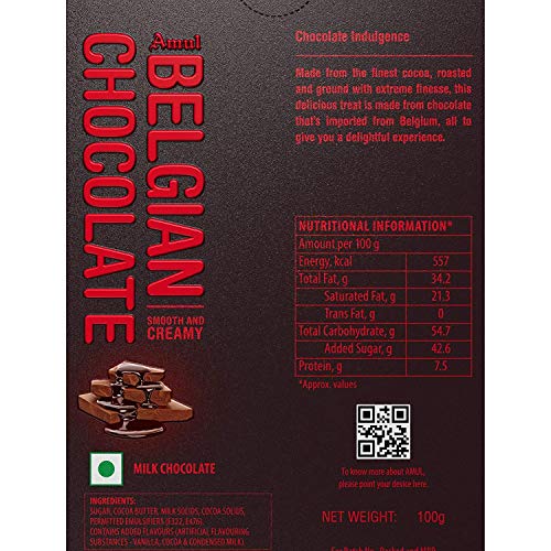 Amul Belgian Chocolate, 125Gm. (Pack of 4) Price History