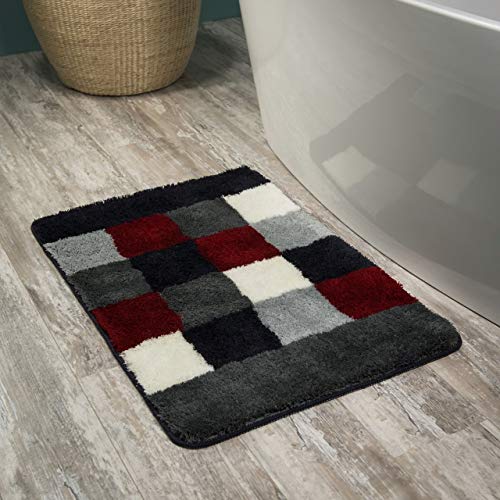 Sealskin Rosalyn Bath Mat, Acrylic, Grey, 60 x 2 x 90 cm