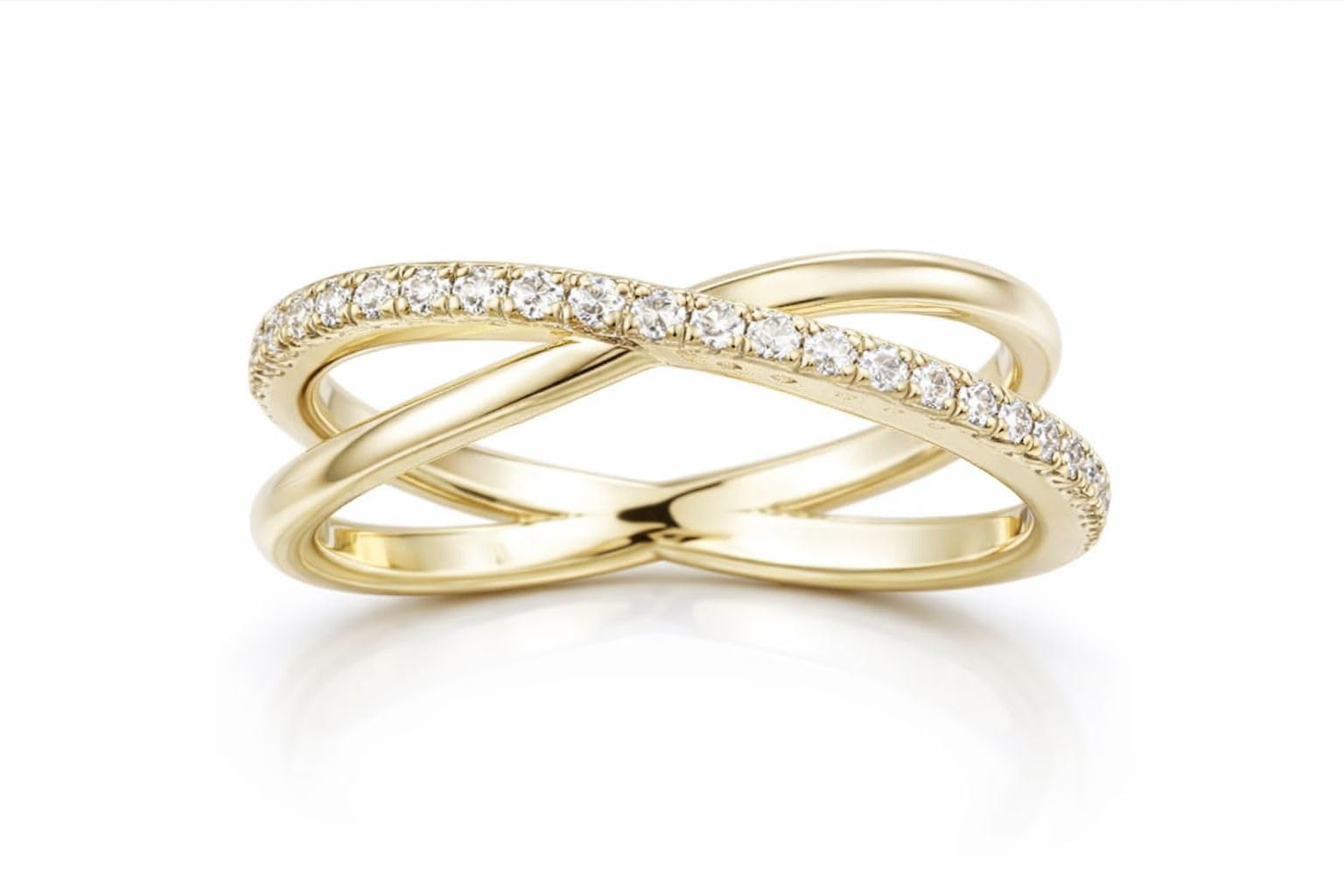 pinkbox Gold Plated Anti-Tarnish Statement Trendy Dailywear Designer X Shaped Vanki Ring for Women & Girls | ElegantFashion Jewellery | Statement Finger Ring-picture-31