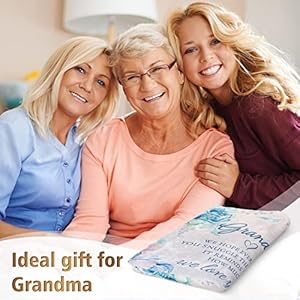 Afterprints grandma gifts blanket grandma birthday gifts from grandkids grandmother gifts on mothers day grandparents day we love you cozy throw blankets 50 x 60  urban country home decor