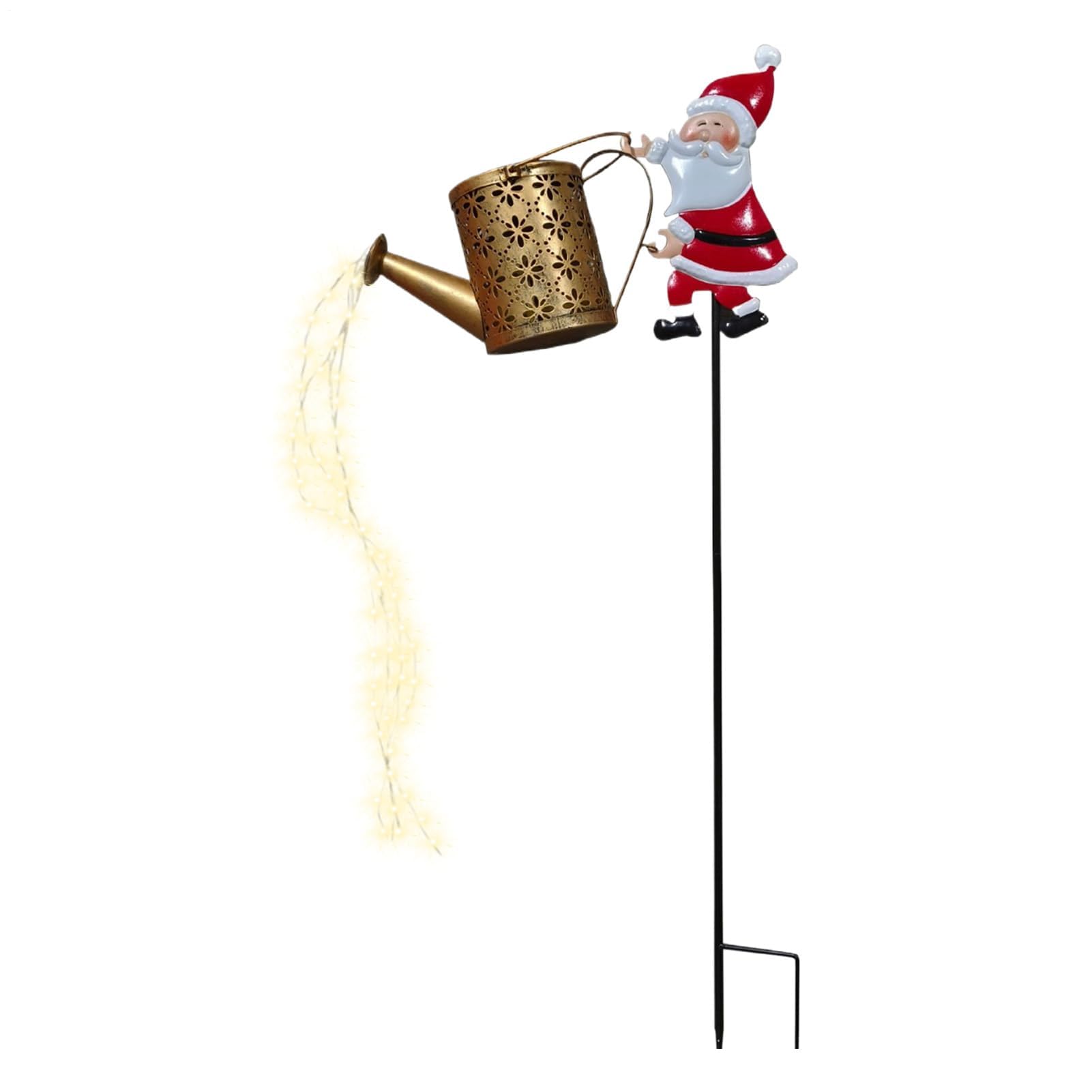 Luci Natalizie per vialetti, Lampada da Terra di Babbo Natale, Decorazione per Il Giardino.