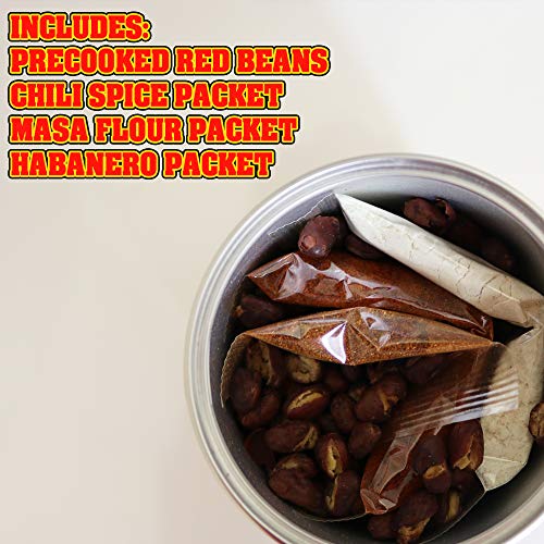 WHOOP Chili Seasoning Mix Meal Kit - 6 Oz. - Premium Gourmet Hot Habanero Pepper Chili Mix Kit with Chili Beans – Just Add Ground Beef or Turkey!