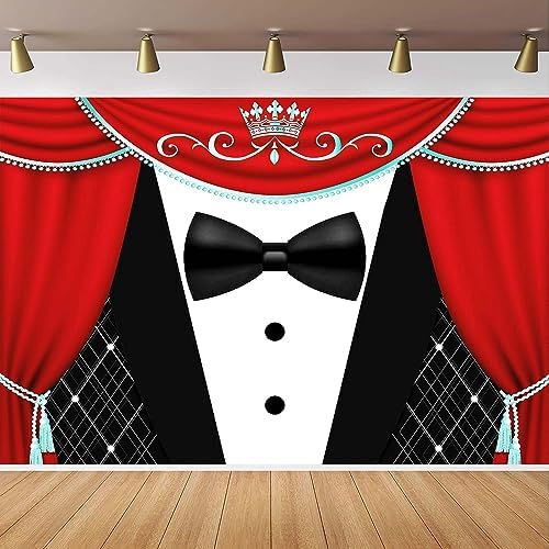 1pc Black Tuxedo Backdrop For Father's Day Decorations
