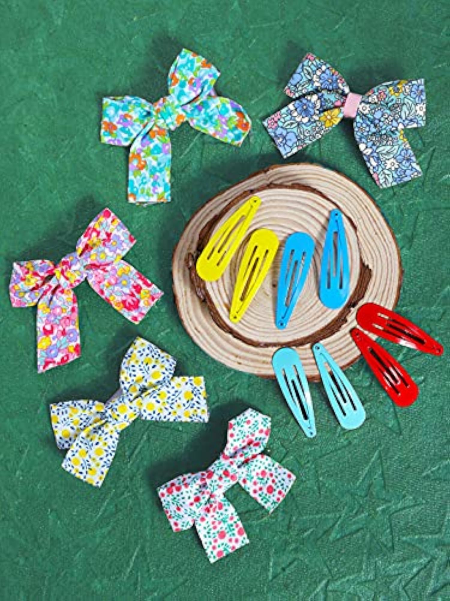 Combo of 13 pcs Printed Bow Hair Clips