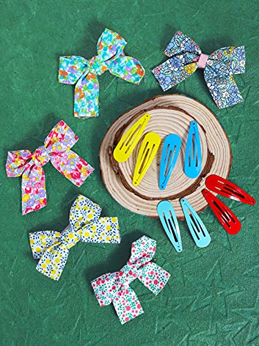 Combo of 13 pcs Printed Bow Hair Clips
