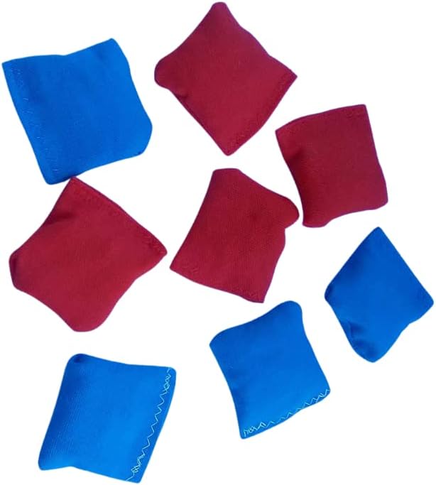 2" Bright Blue and Orange Mini Cornhole Bags Set of 8