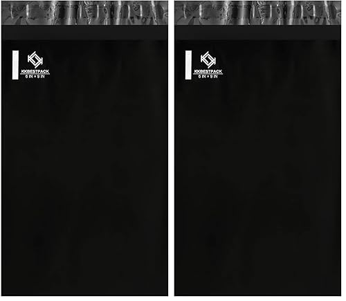 KKBESTPACK 200 bolsas de envío de polietileno para pequeñas empresas, sobres de paquete autosellados (paquete de 2)