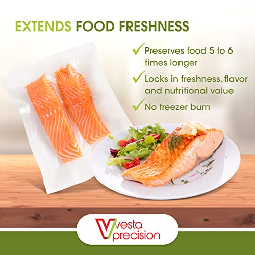 Vesta Precision Vacuum Seal Bags | Clear And Embossed | 11X16 Inch | Gallon | 100 Vacuum Bags Per Pack | Great For Food Storage And Sous Vide #TOP3