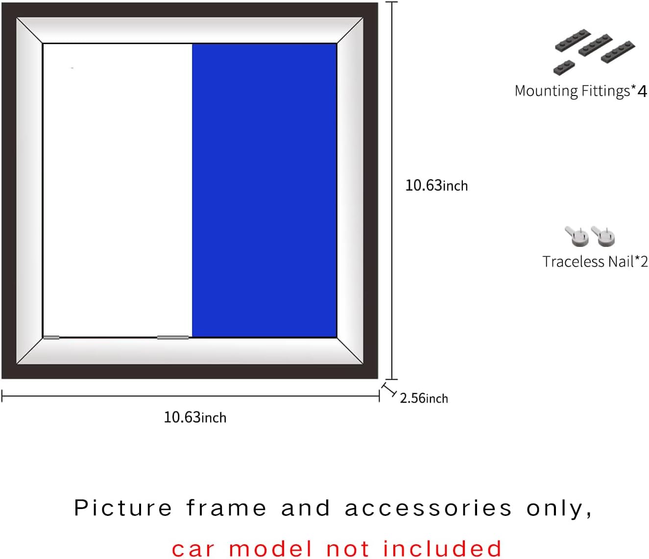 Display Photo Frame for 77246,Home or Office Decorative Wall Panels,Adult Collectibles Wall Mount(No Car Included)