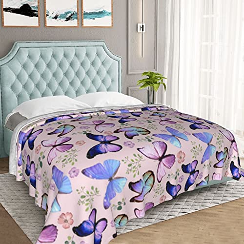 Nmbvcxz ZZNGMEZ Butterflies Butterfly Throw Blanket Soft Warm Flannel Fleece Bed Blanket Gift thumb #2