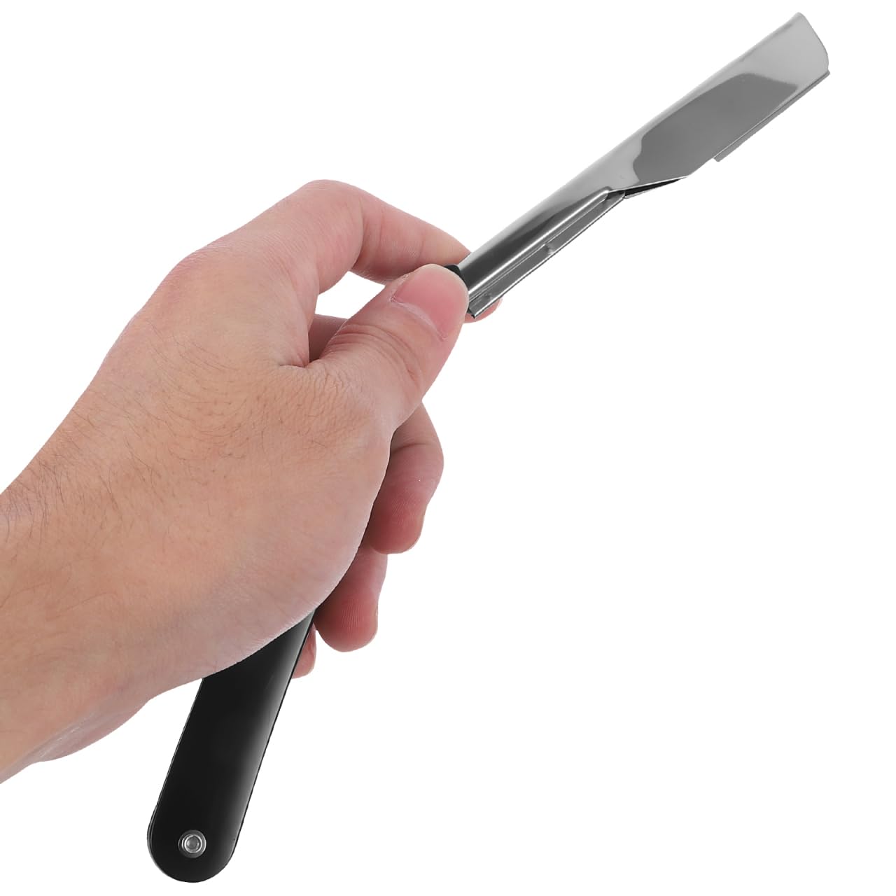 Ipetboom Manual Razor for Men Vintage Straight Edge Shaving Razor Portable Metal Shaving with Easy-Open Guard for Beard Sideburns and Hair Shaping