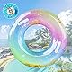 Pukitt Schwimming Ring Erwachsene, Regenbogen Pailletten Schwimmenring Mit Griff, Transparenter Floating Ring, Dauerhafter Aufblasbarer Pool Schwimmen, Schwimmring Röhre Für Sommerpool Party