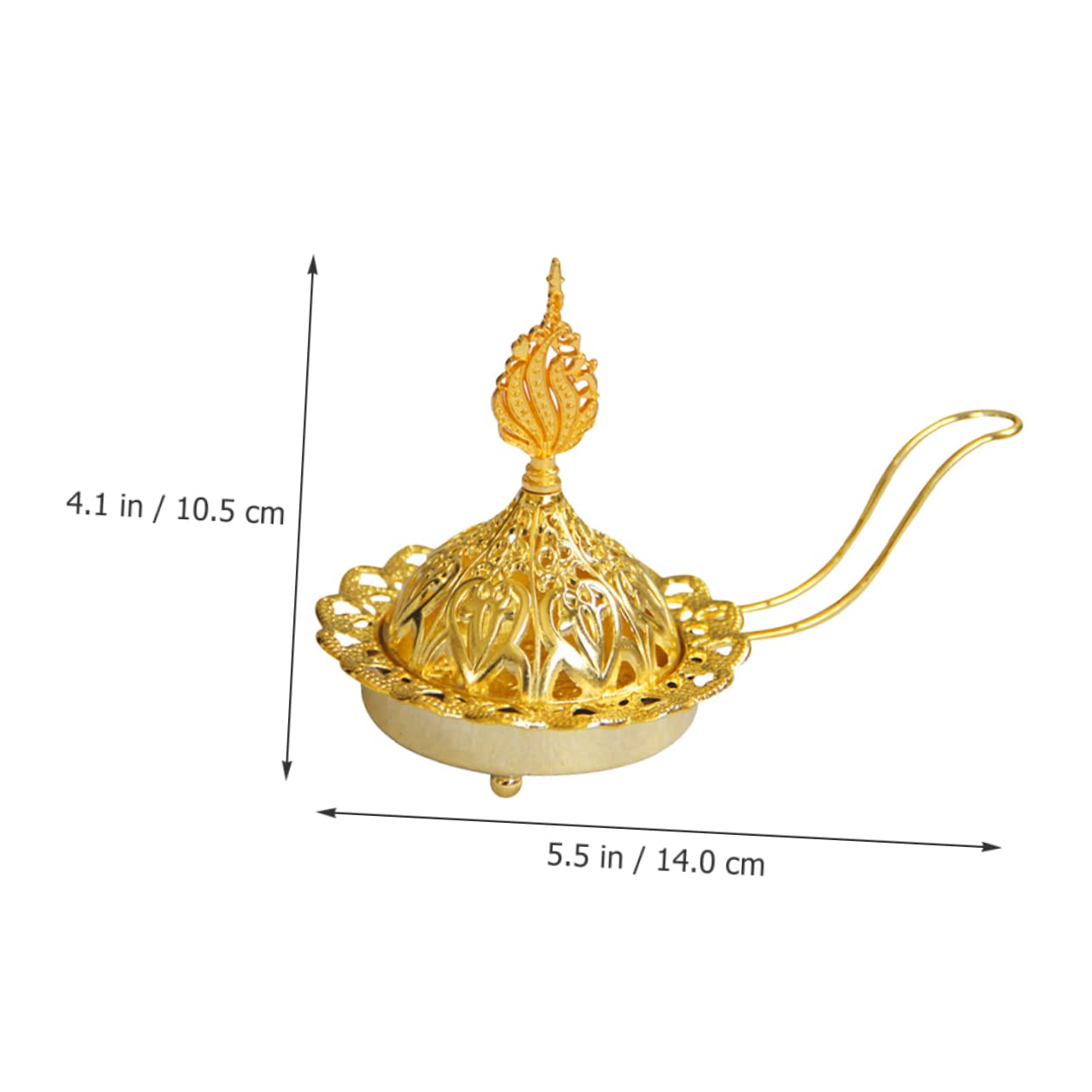 GLEAVI 2 Piezas Incensario de Metal Árabes para Decoración de Interiores Soporte de Velas y Compacto para Yoga SPA y Aromaterapia Hogar y Oficina
