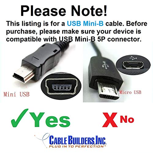 Cable Builders [2-Pack USB Mini B Cable Type A to Mini B 5P Male Charging Cord (6FT x 2 Cables) High Speed USB 2.0 for GoPro Hero 3+/HD, PS3 Controller, Bluetooth Speakers, MP3, Digital Cameras, SatN - Thumbnail 3