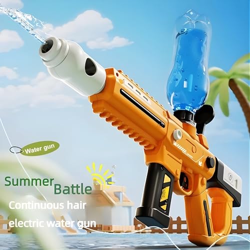 Image of Crackles Automatic Electric Water Gun for Kids & Adults | Battery Operated Water Blaster | Continuous Shooting Long Range Squirt Gun | Summer Toy for Holi, Pool & Outdoor Fun- Random Color