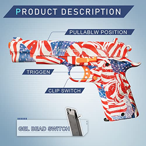 Splat Gun Pistol - Manual Gel Gun Pistol With 10000 Gel Balls,Splatter Ball Gun For Backyard And Outdoor Activities,Team Game Gift For Boys And Girls Ages 8+ #TOP3