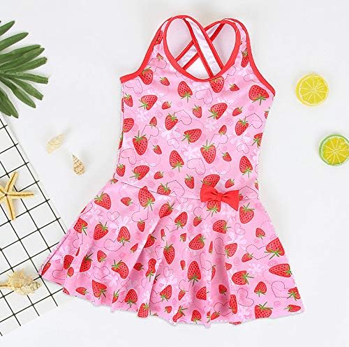 Amazon Co Jp 姫洋服 水着 子供 女の子 ワンピース イチゴ柄 可愛い 小学生 温泉 プール ミズギ セパレート 80 100cm ピンク 服 ファッション小物