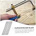 HOMSFOU 12pcs Mini U-Shaped Hand Saw Blades Spiral Cutting Tools for Projects High Hardness Easy Installation for Curve Cutting and Trimming