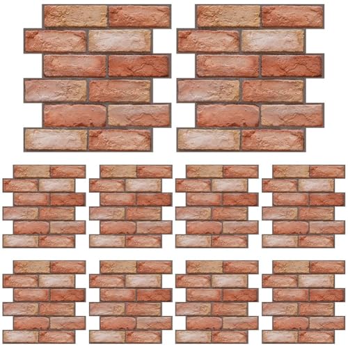 Pegatinas de pared ladrillo 3D paneles autoadhesivos y papel tapiz extraíble DIY 2