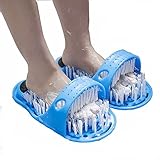 1 pair of foot cleaning brushes, shower foot scrubber, bath shoes, foot scrubber, shower hydro massager, slippers, foot scrubber, with non-slip suction cup