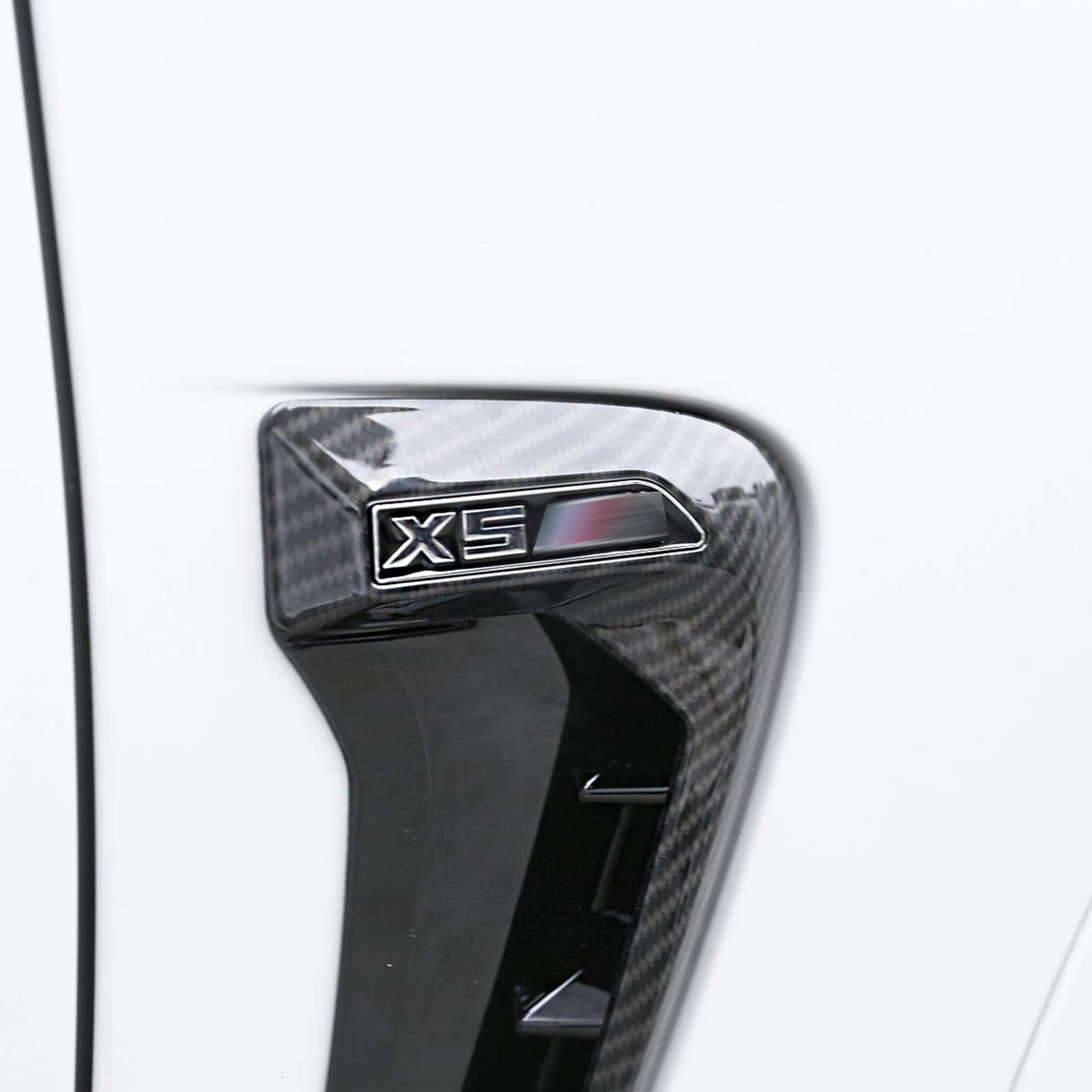 YANER Seitenflügel-Luftführungsöffnungen im Karbonfaser-Stil für X5, X5M, F15, F85, 2014-2018 - Schwarz - ABS-Kunststoff - Kohlenstofffaser-Design - Selbstklebend