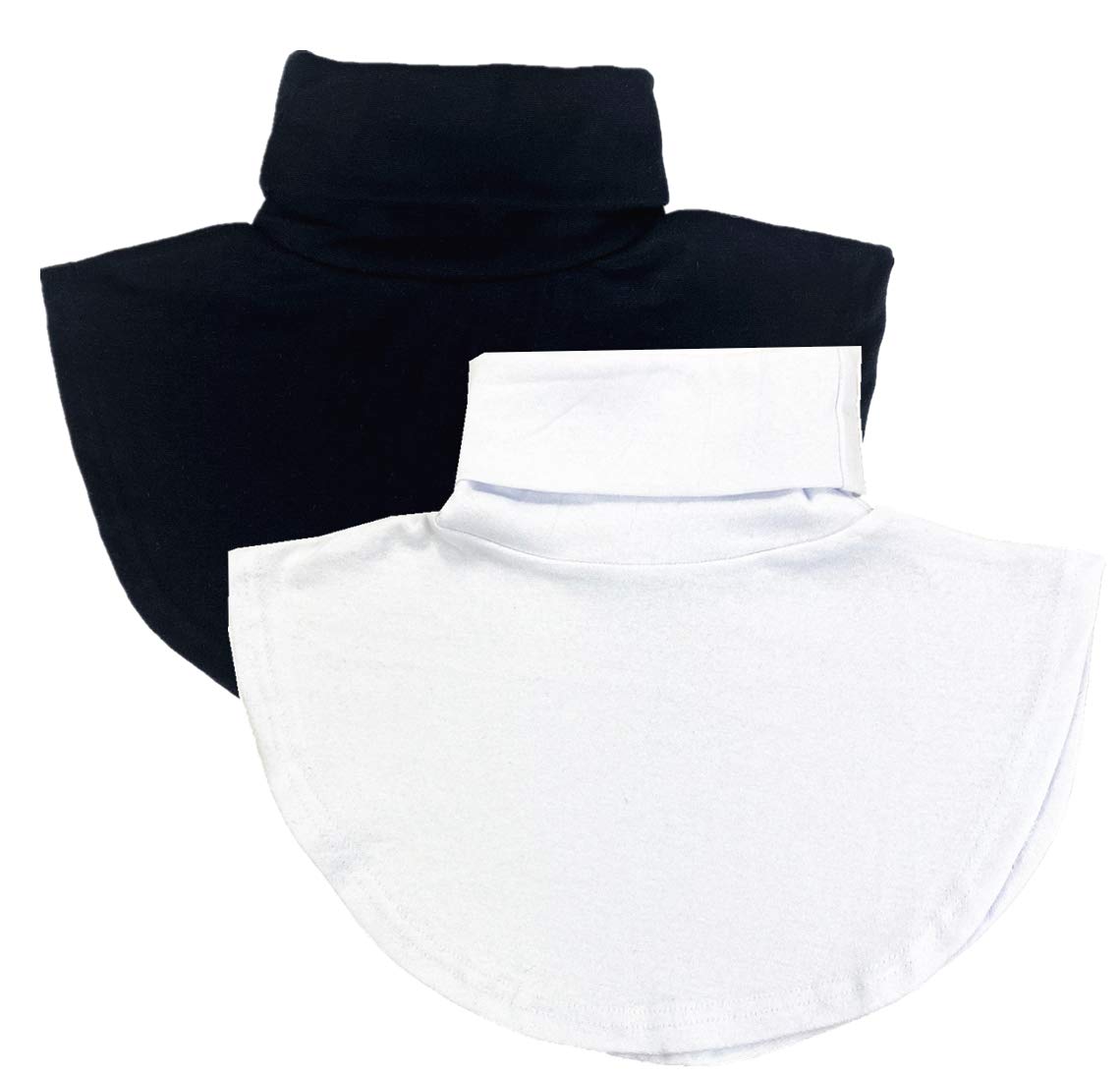Mesoar Women's Turtleneck Dickey False Fake Collar Shirt Half Top Blouse Collar Turtleneck Shoulder Cover,White Black