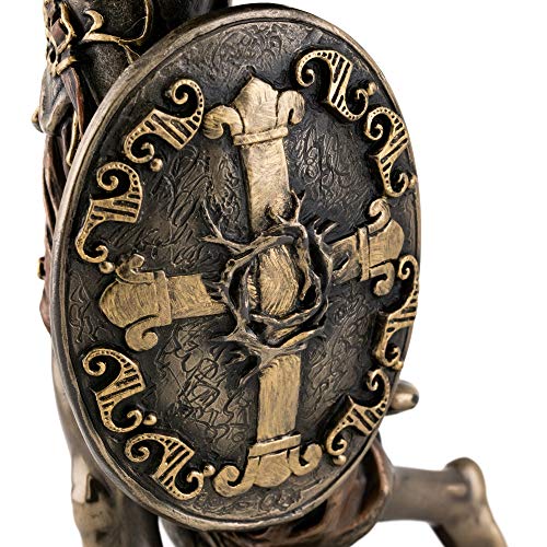 Estatua Arcángel Uriel en Bronce Fundido 13.75 pulg miniatura 7
