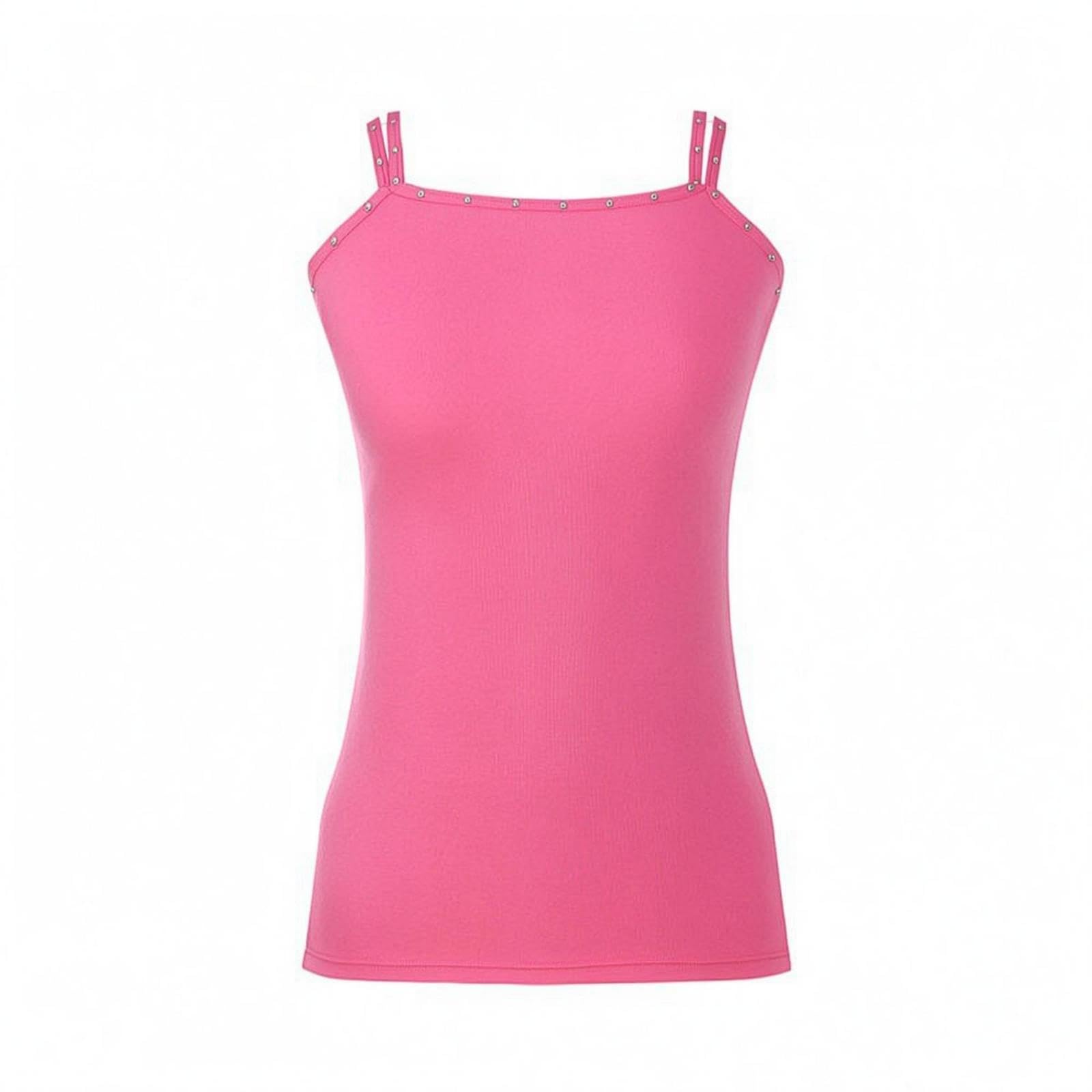 MERISHOPP Skating Training Vest Form-Fitting Figurine Skating Vest Thin Straps Sleeveless Training Top Pink Xs-image-15