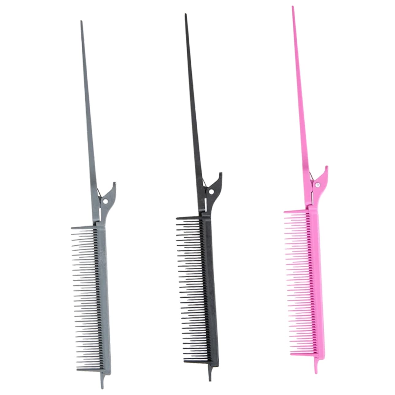 minkissy Set di 9 pettini per capelli da donna, accessori da donna, pettini per capelli da uomo, pettini da taglio, pettini per evidenziare il cuoio capelluto, ricci, set in fibra di carbonio