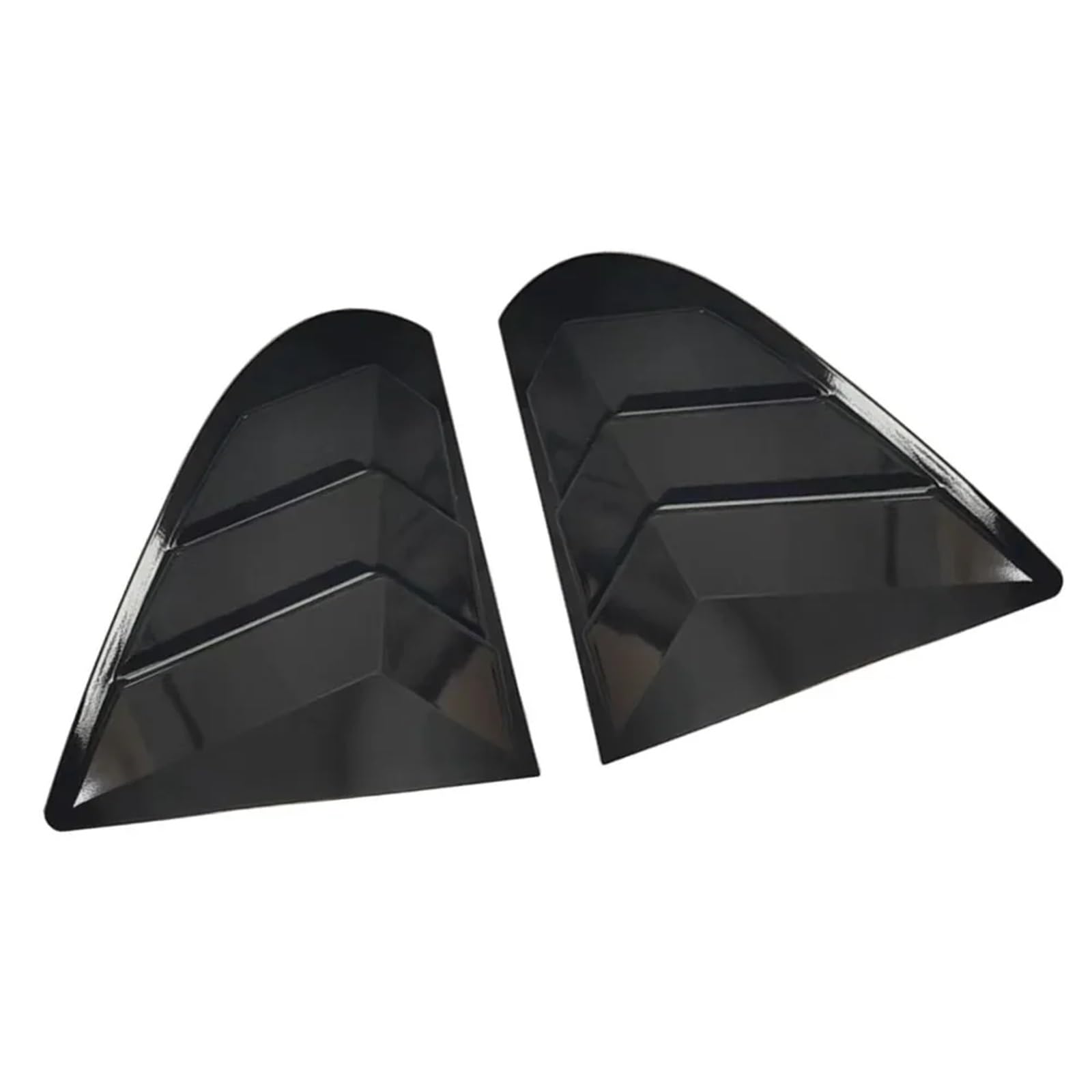 Zaluzje do okien bocznych Pasuje do Mitsubishi Lancer EX X EVO 2008-2018, tylna szyba, boczna kratka wentylacyjna, osłona żaluzji, części samochodowe Osłonę bocznej żaluzji samochodu(Gloss Black)