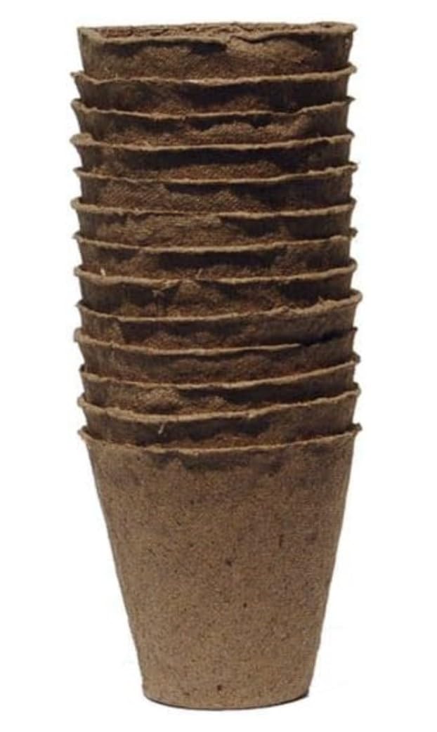 Nortene 18 Pots pour semis Growing Pots- 100% biodégradables - D 8 cm