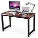 Tribesigns Modern Simple Style Computer Desk PC Laptop Study Table Office Desk Workstation for Home Office, Teak + Black Leg