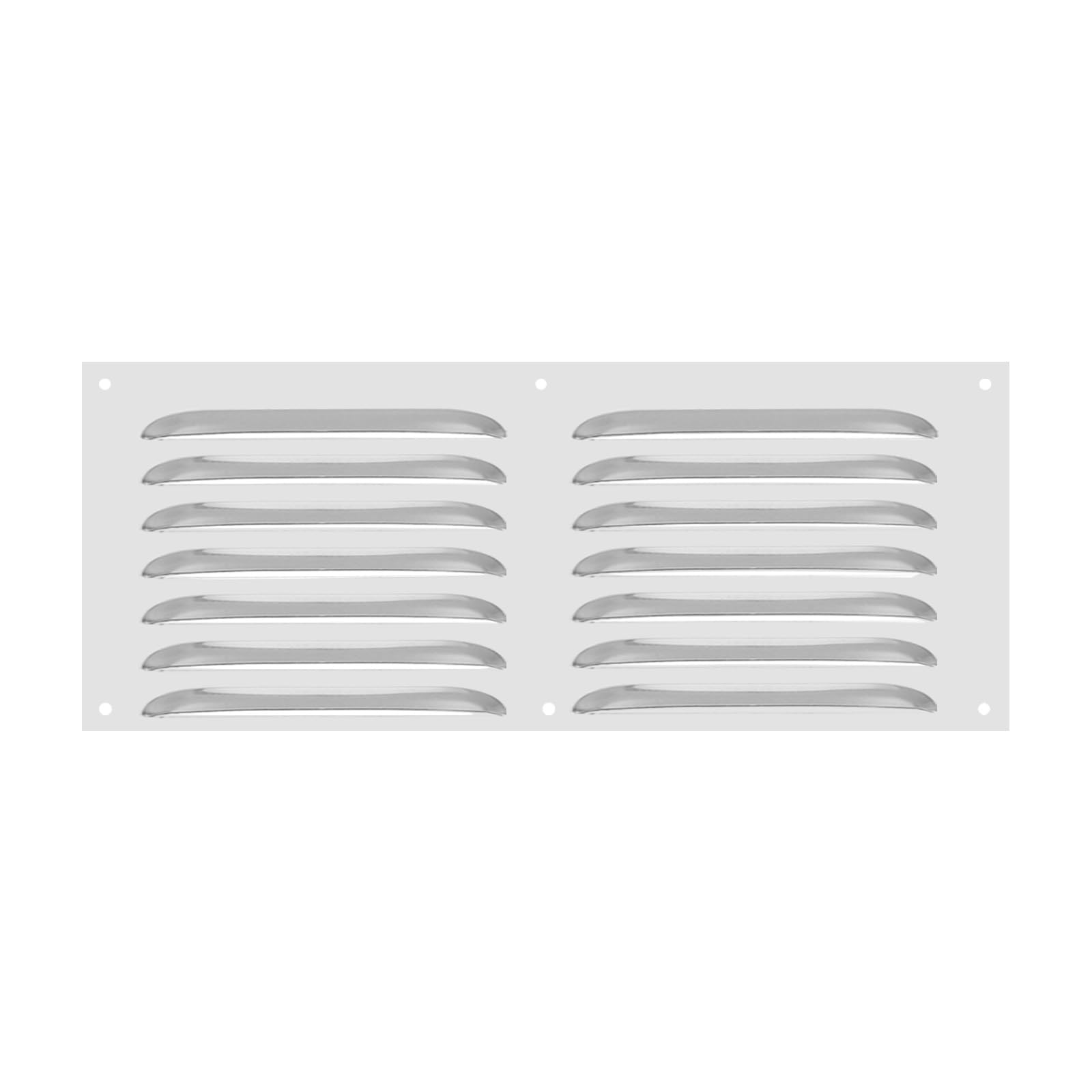 PATIKIL 12 x 4 Inch Aluminum Vent Cover, Screen Air Grille Ventilation Cover HVAC Louvered Grill for Home Kitchen Fireplace Bathroom Wall Ceiling, Silver Tone