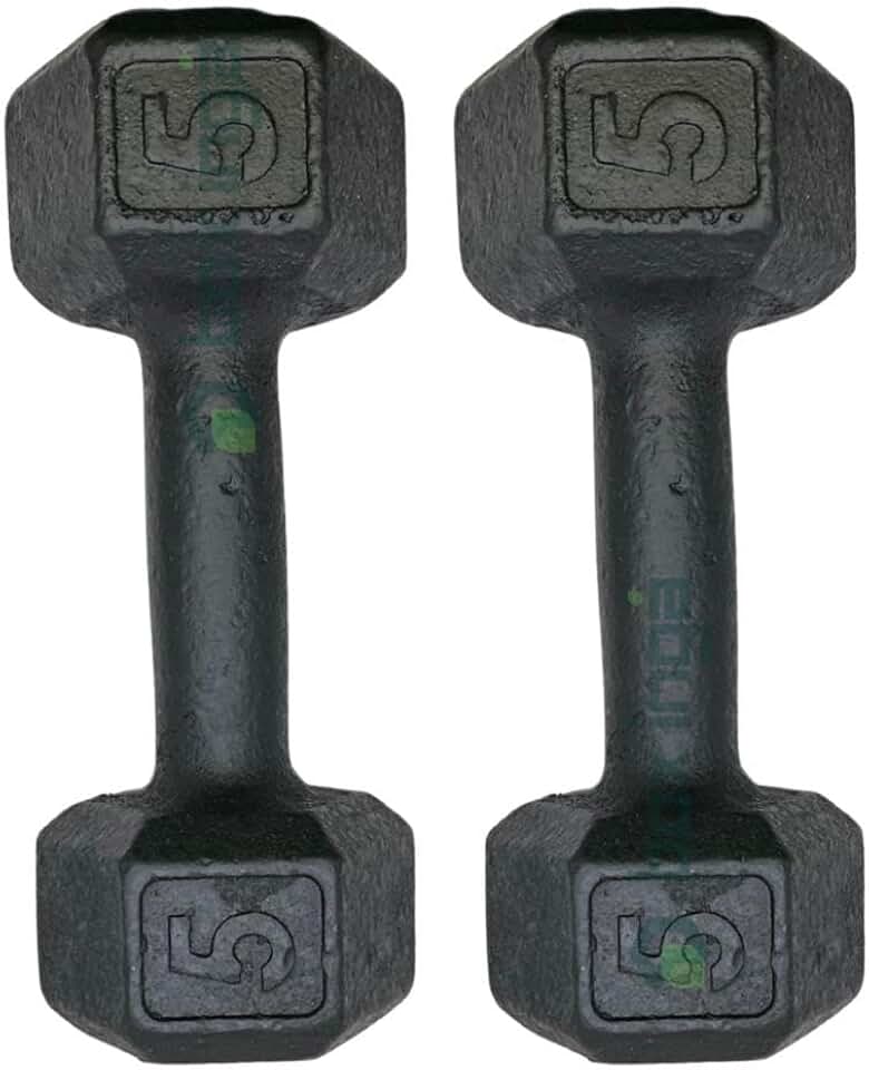 Par de Halteres Sextavado - 5 Kg