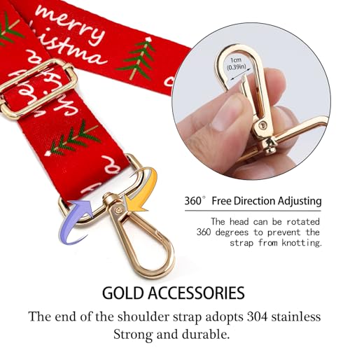 Image of Dsigo Purse Strap, 1.5 inch Wide Gold Alloy Buckle Floral Printing Crossbody Shoulder Strap for Bag Handbag Crossbody Bags