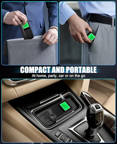 Breathalyzer, 2026 USB Charging Advanced High-Accuracy Personal Breathalyzers for Alcohol, Portable Digital Alcohol Breathalyzer Tester for Home & Travel Use 10 Mouthpieces