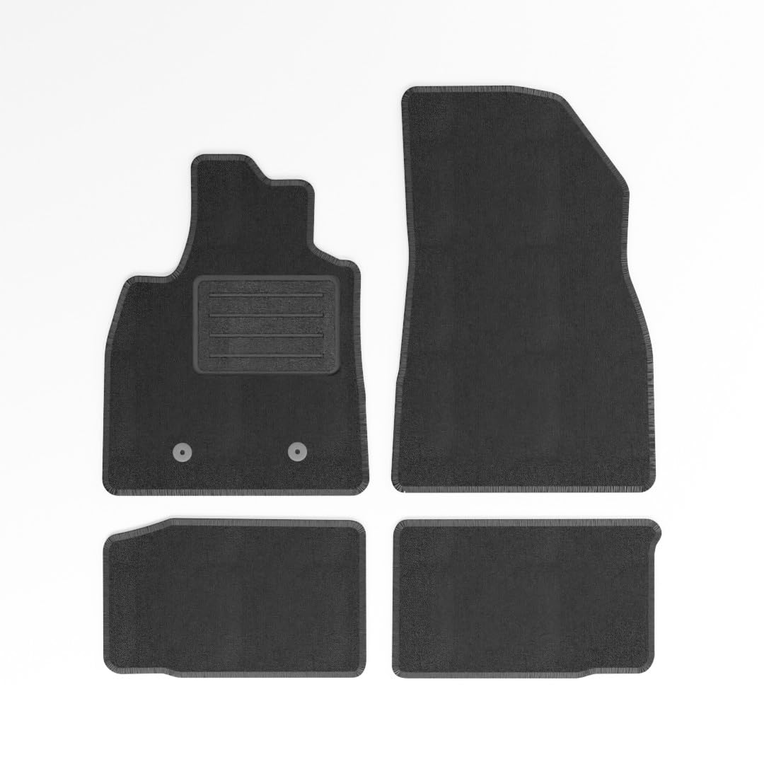 Mats4all Textil Fussmatten Passend für Dacia Bigster Hybrid 155 2025- | rutschfest | Mit Verstärkung | 4-teilig | Autoteppiche | Teppich-Set