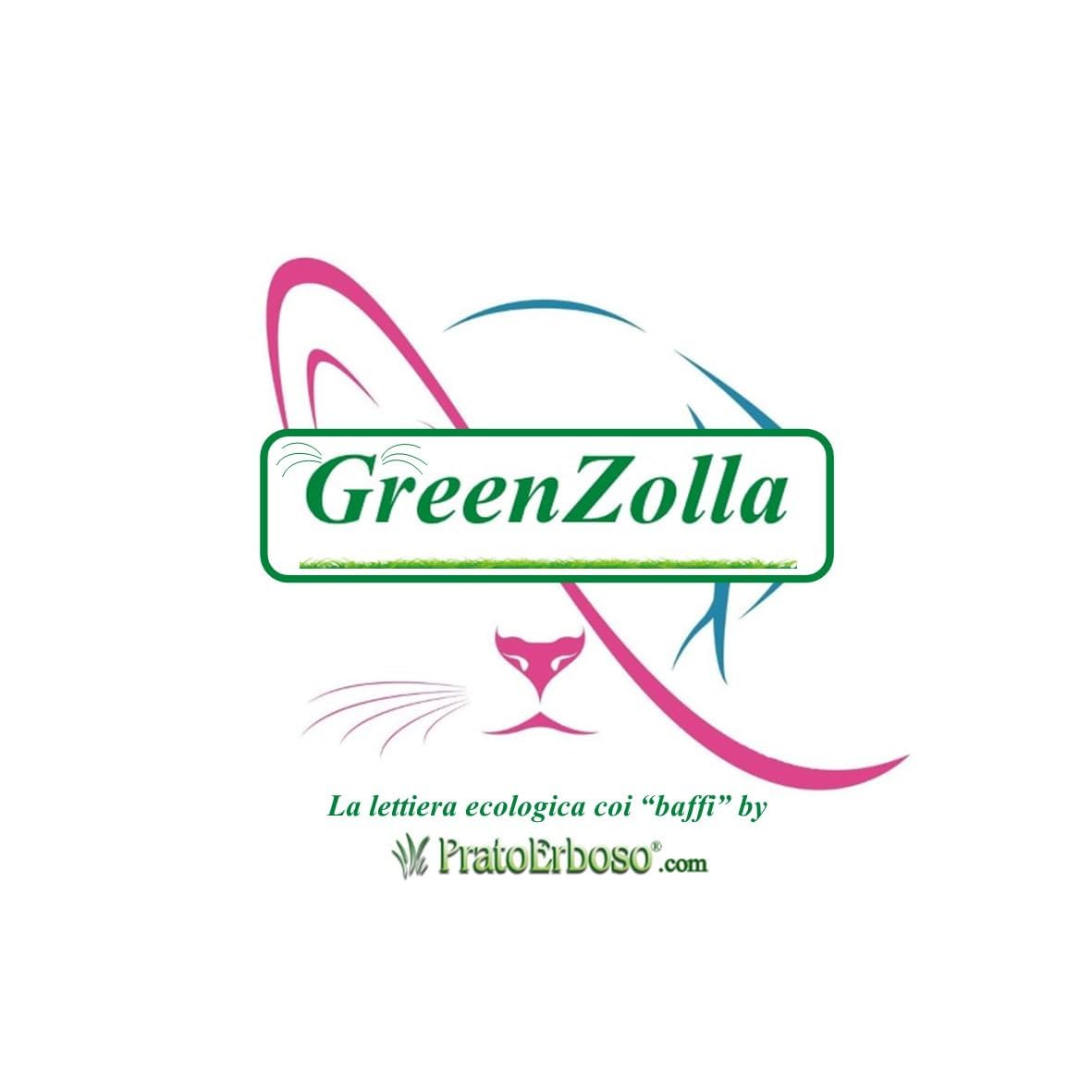 PratoErboso GreenZolla - L' Originale Lettiera per Gatti in Erba Vera Naturale, Traversina 100% Naturale Cuccia per Gatti in Vero Prato, Zona Gioco e Relax per Animali Misura Maxi