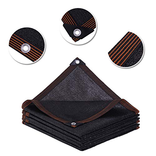 Toile d'ombrage à 95 % - Protection UV - Avec œillets - Idéal pour cours/plantes/serres/garages - Noir - 9 x 10 m