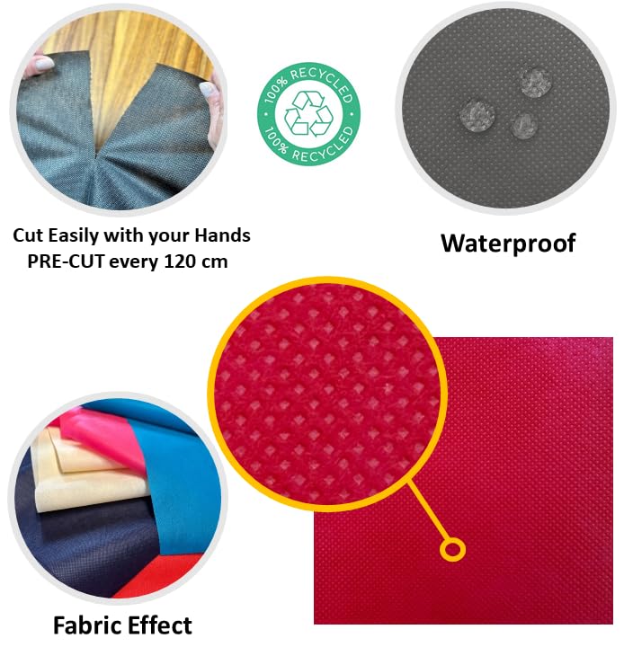 NATUARTE Tablecloth, 1.20 m x 25 m, Disposable Banquet Roll, Fabric Like Look and Feel, Roll for Parties Celebrations - Image 2