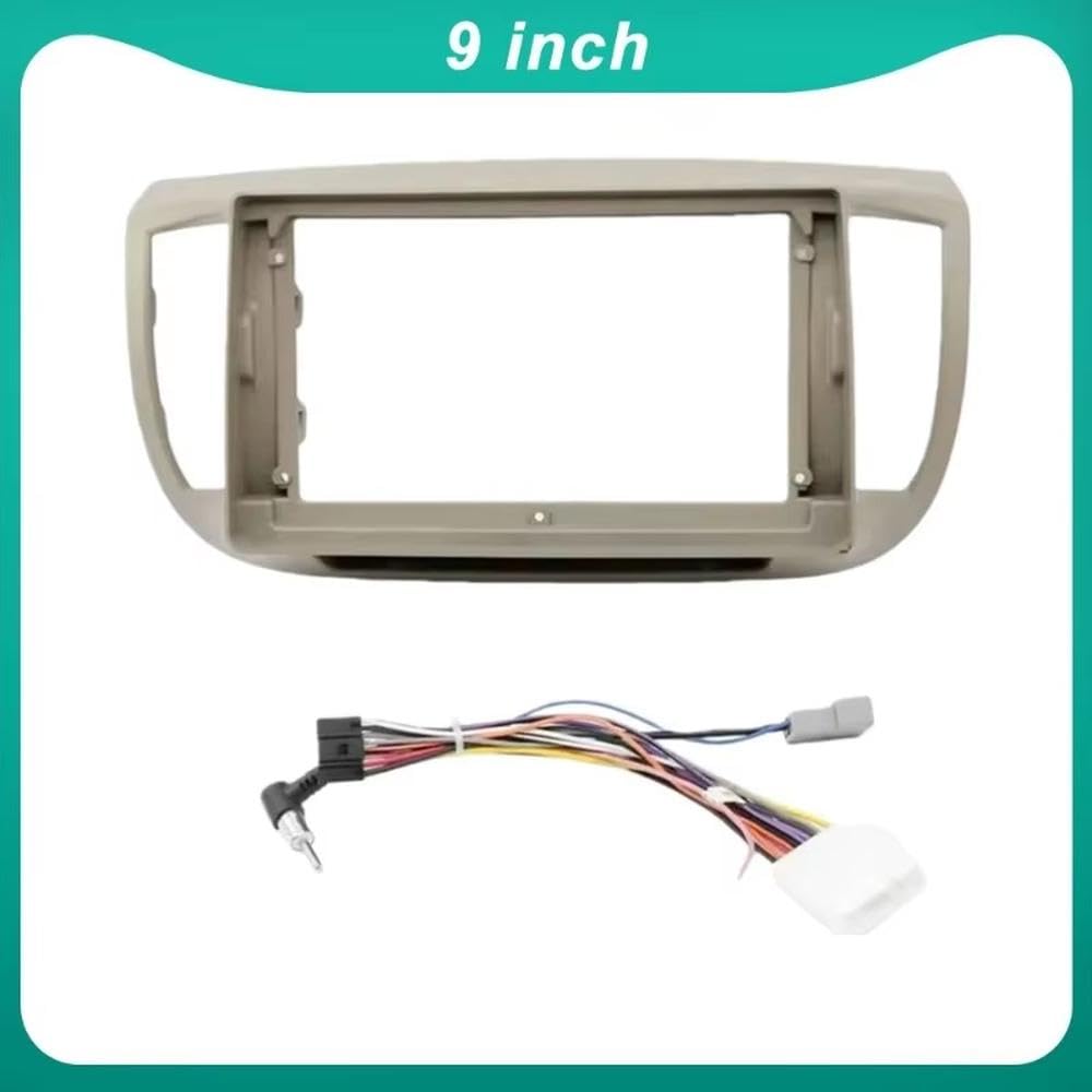 Para Nissan Para March Para Micra K12 Radio Fascia Panel 2Din Piezas Coche | 9 Pulgadas, Confiable Y Rentable, Diseño De Instalación Humanizado, Duradero(Frame)