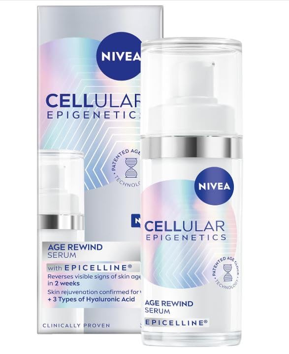 NIVEA Cellular Epigenetics Rejuvenating Facial Serum with Epicelline – Advanced Anti-Age Skincare Formula for Smoother, Firmer-Looking Skin with Deep Hydration, 30 ml