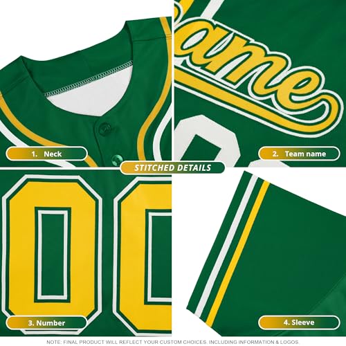 Custom Stripe Baseball Jersey Personalized Pinstripe Softball Shirt Stitched Name Number for Men Women Youth miniatura 4