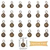 PandaHall 104pcs Pendentifs Alphabet A ~ Z, Lettre en Métal Breloques 12mm Plat Rond Lettre Pendentifs Vintage Pendentif Initial avec Anneaux Fendus pour Bracelet Porte-Clés, Bronze Antique #1