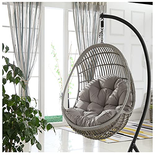 Hanging Egg Chair Seat Cushion- Outdoor And Indoor Rattan Weave Swing Hammock Chair Pads, For Indoor Outdoor Patio 90X120Cm (Cushion Only),Light Gray #TOP2