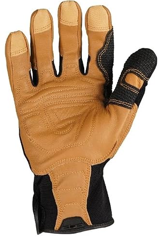 Ironclad Ranchworx Work Gloves RWG2, Premier Leather Work Glove, Performance Fit, Durable, Machine Washable, (1 Pair), RWG2-06-XXL,Black/Tan - Thumbnail 3
