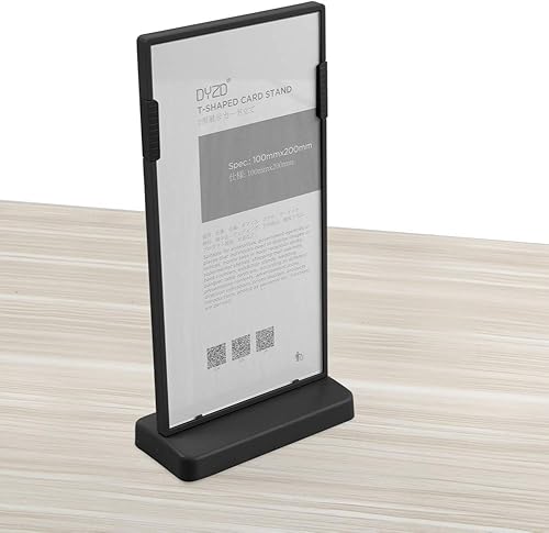 Miniatura 5 de DYZD Soporte de mesa de doble cara en forma de T, soporte vertical para letreros de pie, marco de anuncio, marco de fotos, menú o marco de fotos