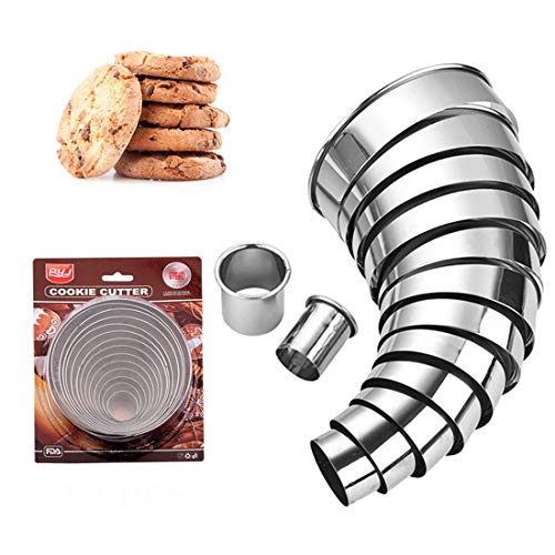14 piezas Redondo Galleta Rosquilla Juego de cortadores Cover