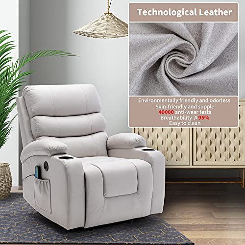 Gyutei Power Lift Recliner Chair Electric Recliner Lift Chair With Massage And Heat For Elderly,With 2 Cup Holders,2 Side Pockets,Usb Ports For Living Room #TOP4