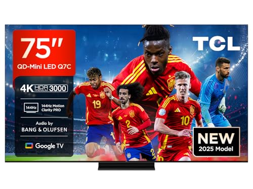 75Q7C 75' QD-Mini LED, 4K HDR Premium 3000, Smart TV with Google TV (Dolby Vision IQ & Atmos, CrystGlow HVA Panel, Motion Clarity Pro 144Hz, Game Master) [Energy Class F]